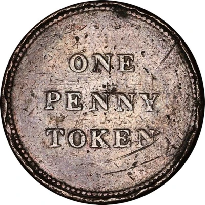 One Penny Token - Tredegar Iron Company back