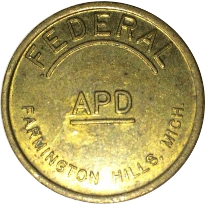 Parking Token - Federal APD (Farmington Hills, Michigan) ND front