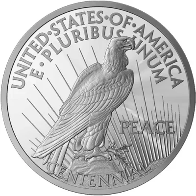 Peace Dollar 100th Anniversary ND back