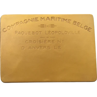 Plaquette - Compagnie Maritime Belge SS Léopoldville ND front