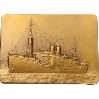 Plaquette - Compagnie Maritime Belge SS Léopoldville ND back