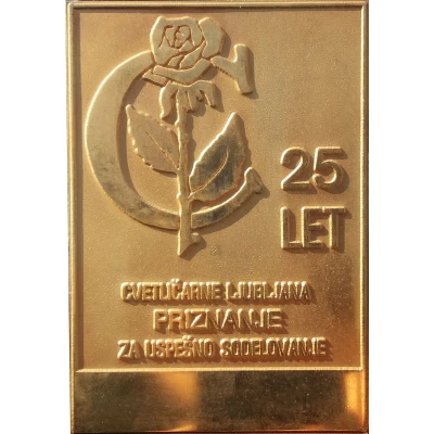 Plaquette - Cvetličarna Ljubljana ND front