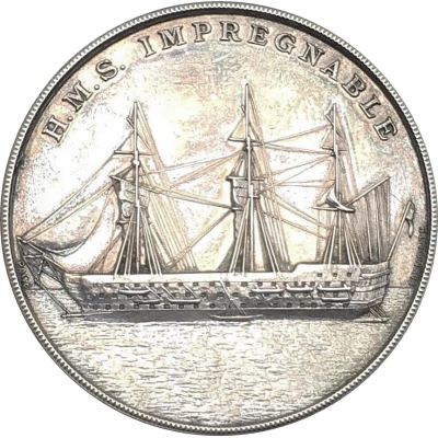 Prize medal - HMS Howe as training ship HMS Impregnable ND front