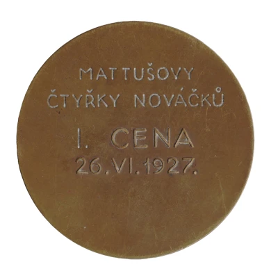 Prize medal - Mattušova čtyřka nováčků front