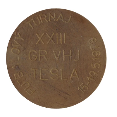 Prize medal - Tesla - Futbalový turnaj front