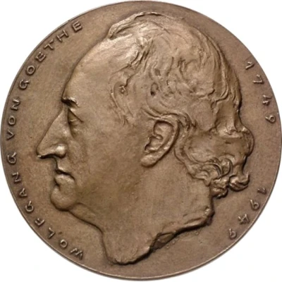 Prize medal of the Hessian Ministry of Science and Art - 200th anniversary of Johann Wolfgang von Goethe front