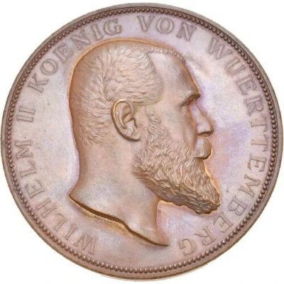 Prize medal of the exhibition for electrical engineering and arts and crafts in Stuttgart - Wilhelm II front