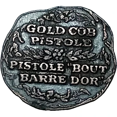 Promotional Token -Gold Cob Pistole, Pistole "bout barre dor" ND back