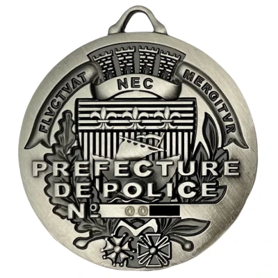 Ré-édition - Médaille Prefecture de Police PP type 1945-1966 ND back