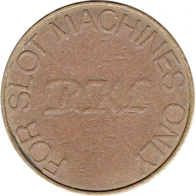 R.K.L. Casino game token ND back