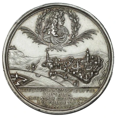 Recapture of Buda from Ottomans - Leopold I silver front