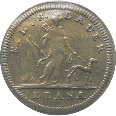Rechenpfennig - Louis XVI - Diane Ernst Ludwig Sigmund Lauer ND back
