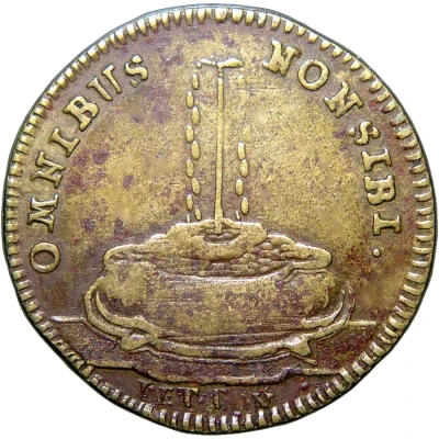 Rechenpfennig - Louis XVI - Omnibus non sibi Bust on the left 3 ND back