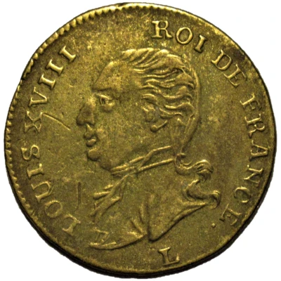 Rechenpfennig - Louis XVIII, "Für die gerechte Sache" ND front