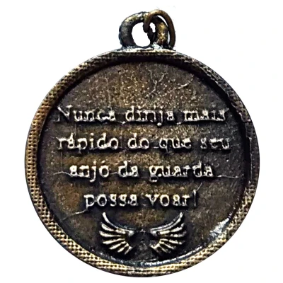 Religious Medal - Protection for Cars of the Guardian Angel ND back