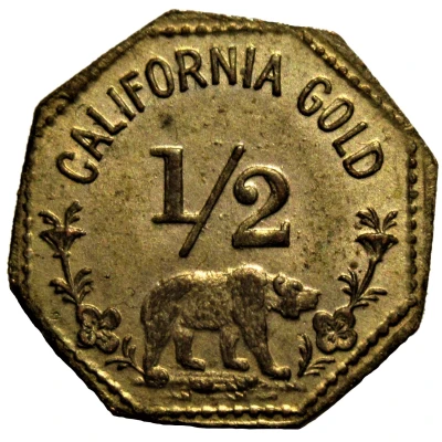 Replica - ½ Dollar California Gold (Octagonal) ND back