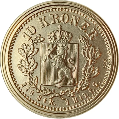 Replica - 10 Kroner [1877 to 1902] back