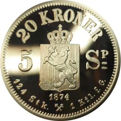 Replica - 20 Kroner / 5 Speciedaler 1874 ND back