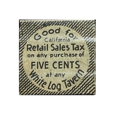 Retail Sales Tax on 5 Cents (White Log Tavern) ND front