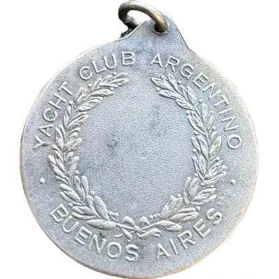 Sailing Regatta prize medal - Yacht Club Argentino back