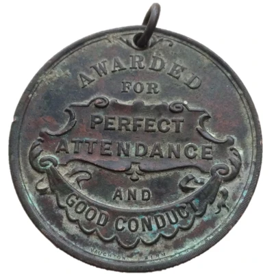 School Attendance Medal - Hampshire County Council Perfect Attendance And Good Conduct ND back