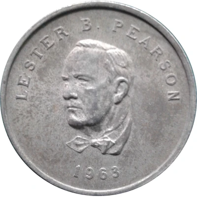 Shell Oil Token - Prime Ministers of Canada 1963 - Lester B. Pearson ND front