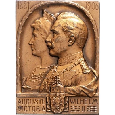 Silver wedding of Wilhelm II and Auguste Victoria front