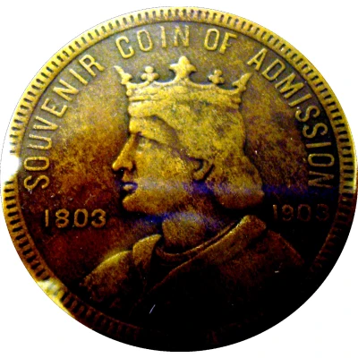 Souvenir Coin of Admission - Louisiana Purchase front