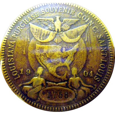 Souvenir Coin of Admission - Louisiana Purchase back
