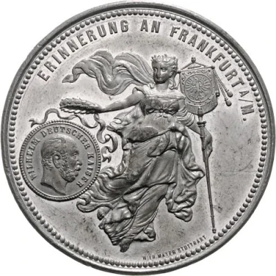 Souvenir medal of the Exhibition for patent and design protection exhibition in Frankfurt am Main front