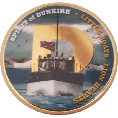 Spirit of Dunkirk - Little Boats, Lion Hearts (Gold Plated) (D Design) ND front