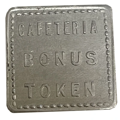 Territory of Hawaii Cafeteria Bonus Token ND back
