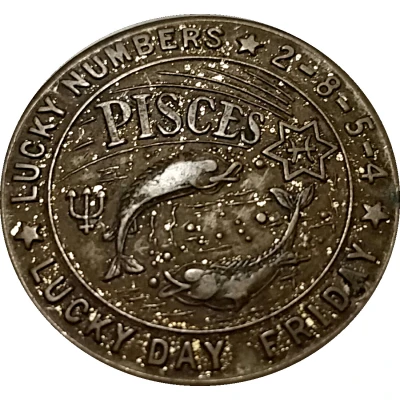 The Ushers Zodiac Coin - Pisces Venice, California front
