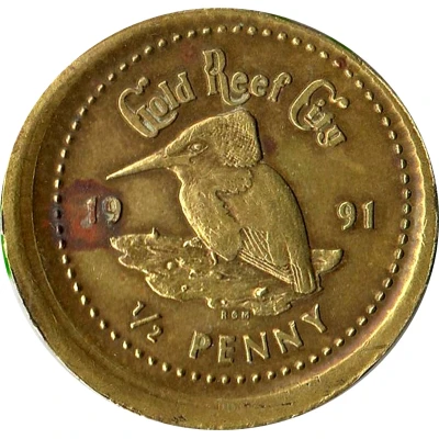 Token - ½ Penny - Gold Reef City back