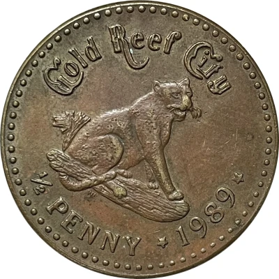 Token - ½ Penny - Gold Reef City back