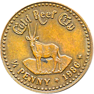 Token - ¼ Penny - Gold Reef City back