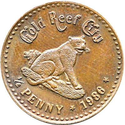 Token - ½ Penny - Gold Reef City back