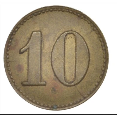 Token - 10 Pfennigs (S.M.S Königsberg) ND back