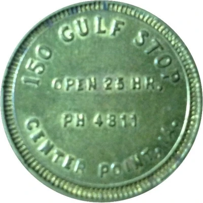 Token - 150 Gulf Stop (Center Point, Iowa) ND front