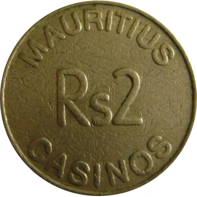 Token - 2 Rupee - Mauritius Casino ND back