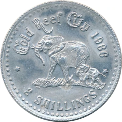 Token - 2 Shillings - Gold Reef City back