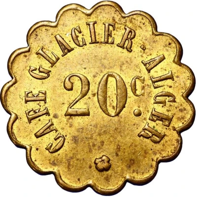 Token - 20 Centimes - Café Glacier Alger ND front