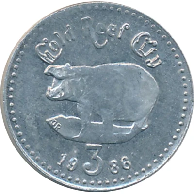 Token - 3 Pence - Gold Reef City back