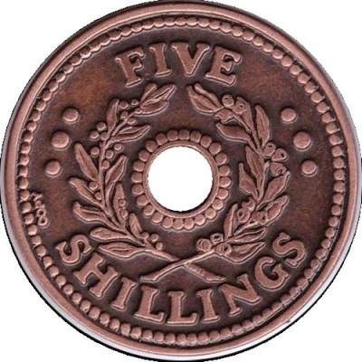 Token - 5 Shillings - Hay Internment Camp (Replica) ND back