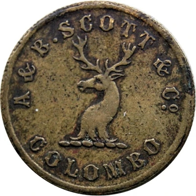 Token - A and B Scott and Co. Colombo front