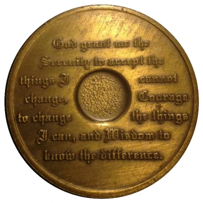 Token - AA Sobriety (5 Year Anniversary) ND back