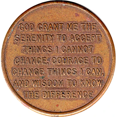 Token - AA Sobriety (6 Month Anniversary) ND back