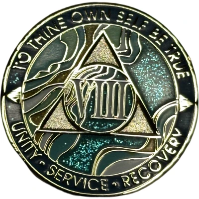 Token - AA Sobriety (8 Year Anniversary) ND front