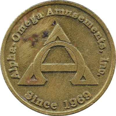 Token - Alpha-Omega Amusements (East Brunswick, New Jersey) ND front