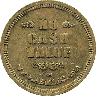 Token - Alpha-Omega Amusements (East Brunswick, New Jersey) ND back